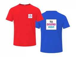 Camiseta técnica personalizada a bolsillo y espalda